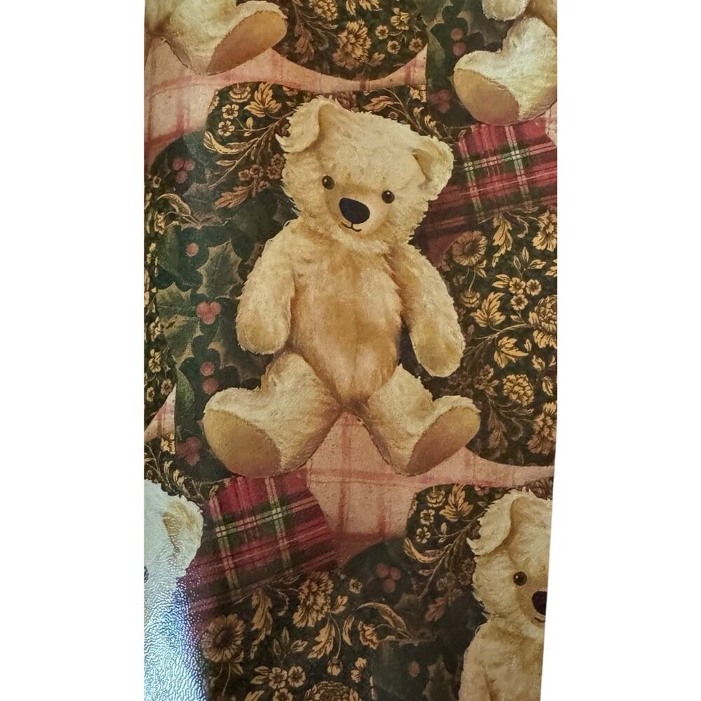 Vintage‎ Sally Foster “Teddy Bears” Wrapping Paper Nursery Craft Duncan SC READ